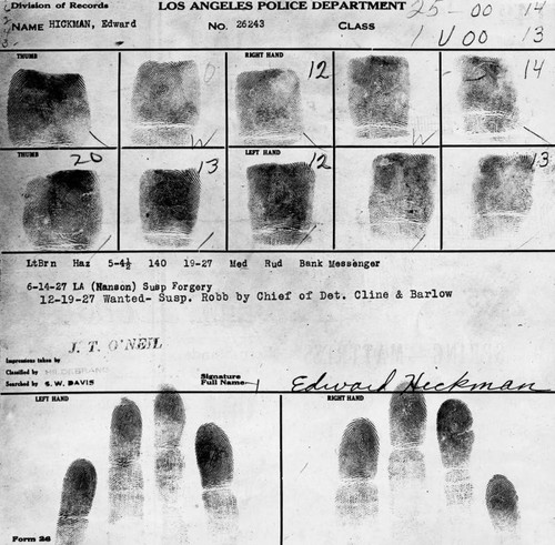 Hickman fingerprints