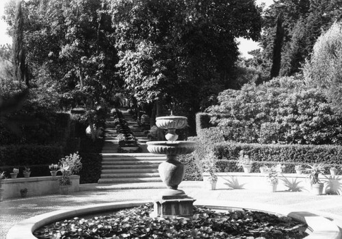 Stairs and a fountain