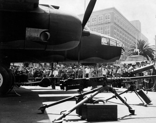 B-25 on display, Pershing Square