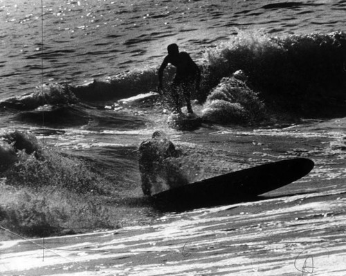 Two surfers, San Clemente Beach