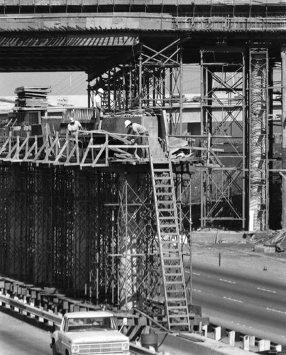 Detail of scaffolding for interchange construction