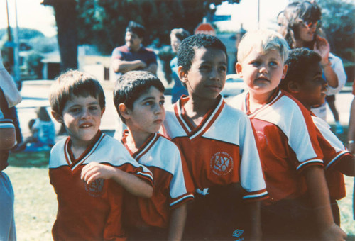 Youth soccer teammates