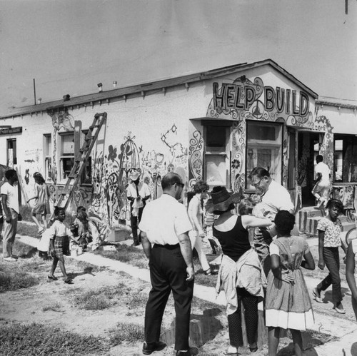 Paint-up day' at the Watts Towers