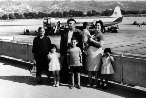 Armenian family at airport