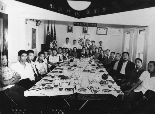 Chinese American group at luncheon