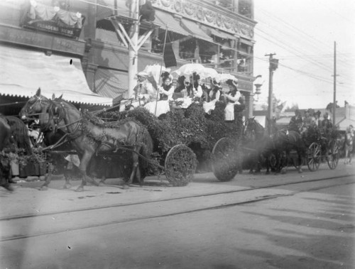 Early Tournament of Roses Parade float