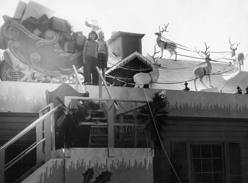 Rooftop Christmas decorations