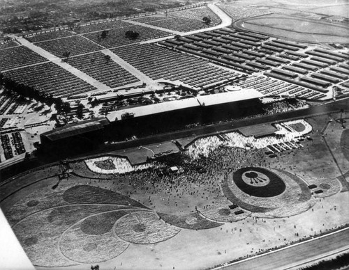 Santa Anita Park and Racetrack, aerial view