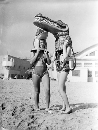 Girls with alligator heads