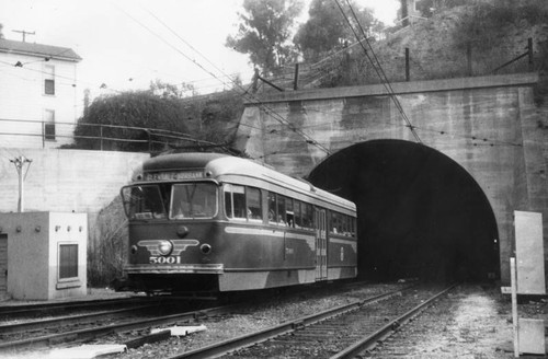 Pacific Electric car in tunnel