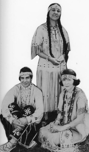 Three American Indian musicians