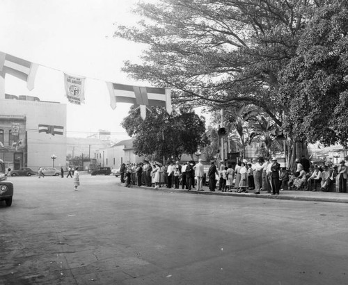 South side of Plaza during City bicentennial, 1950