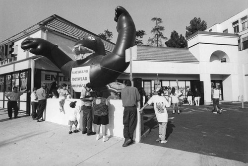 Shoe store gorilla on Sunset Boulevard, Echo Park