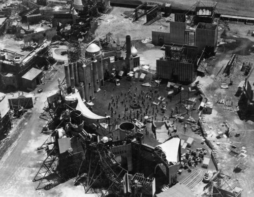 Thief of Bagdad set, aerial view