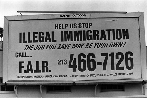 Anti-immigration billboard