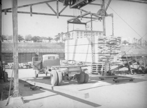 Lumber hoist at Los Angeles Harbor