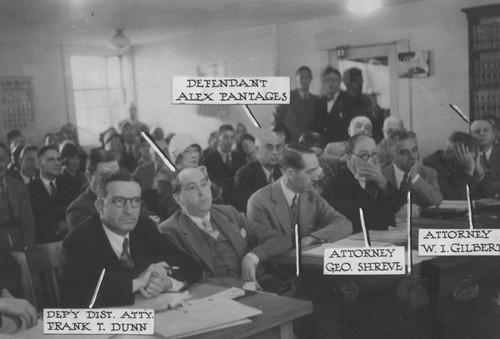 Courtroom scene, Hollywood "love mart"