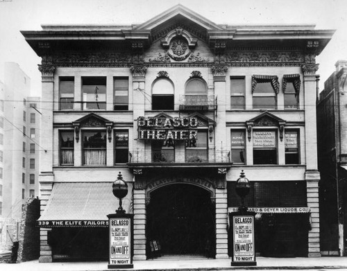 Neon sign of the Belasco Theater