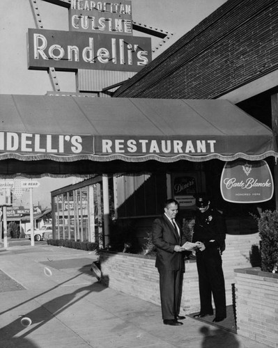 Rondelli's restaurant, scene of murder