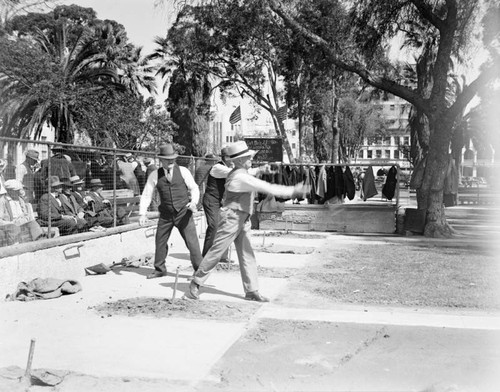 Horseshoe pits in Long Beach