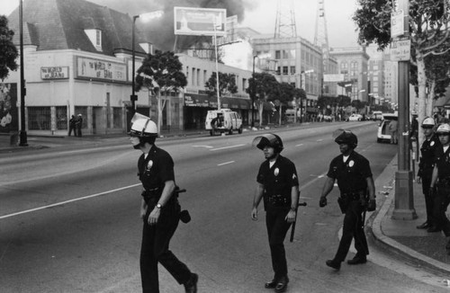 Police patrols L.A. street