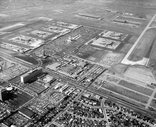 Aerial view of LAX and the Garrett Corporation