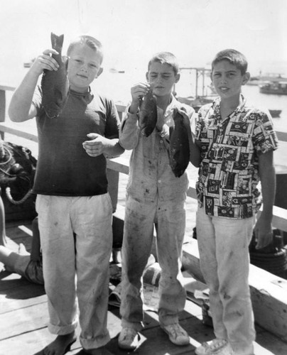 V.T. newspaperboys on Catalina trip