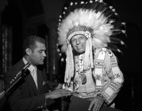 Iron Eyes Cody receives Commendation from City Hall