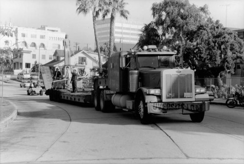 Moving statue to Echo Park, view 4