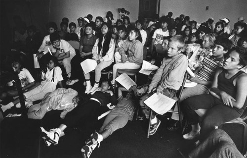 Watching movies at an anti-gang retreat in Compton