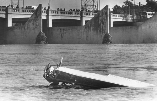 Wing of Cessna in Los Angeles River