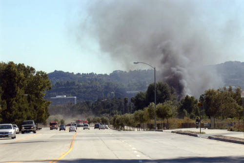 Fire in the hills of Van Nuys