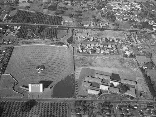 Big Sky Drive-In, Huntington Drive, looking north