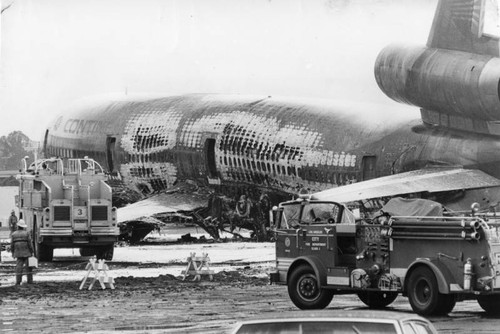 Continental plane crash at LAX