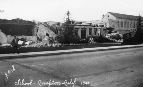 Compton Union High School, 1933 earthquake