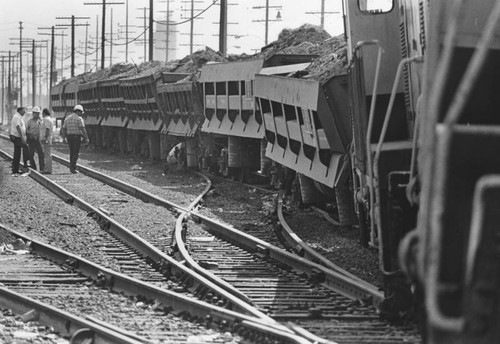 Train derailed, Los Angeles