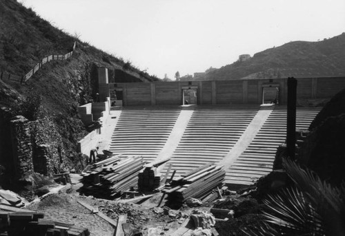 Construction of the Pilgrimage Theatre