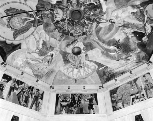 Ceiling and murals at Griffith Observatory