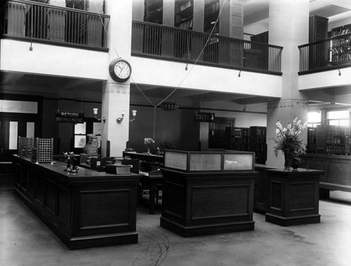 Library's charging desk, Metropolitan Building