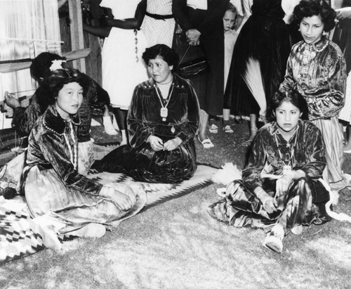 American Indian women in native dress