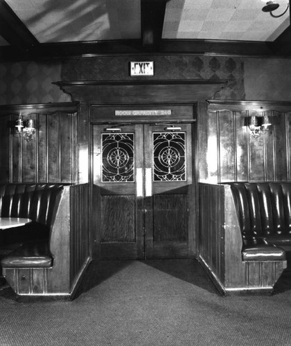 Chasen's prior to demolition, leaded glass doorway