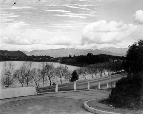 Nearby view of Silver Lake Reservoir