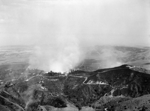 Turnbull Canyon fire, in hills north of Whittier