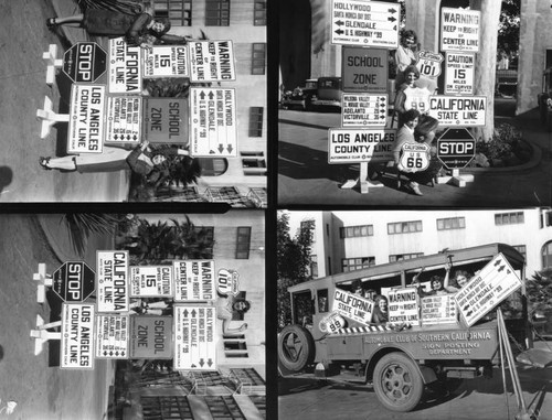 Signs posted by Automobile Club, views 4-7