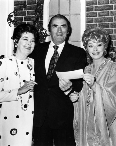 Lucille Ball, Rosalind Russell & Gregory Peck