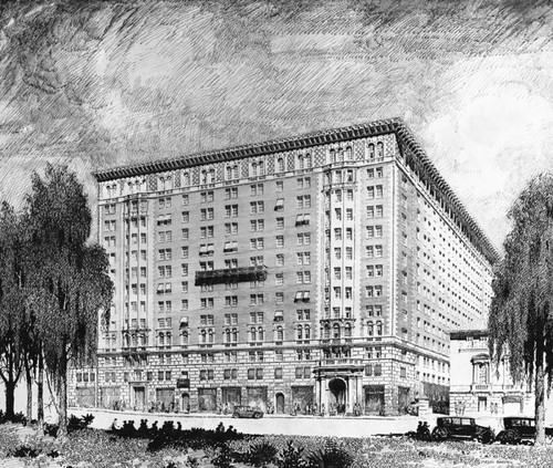 Artist's rendering, Biltmore Hotel