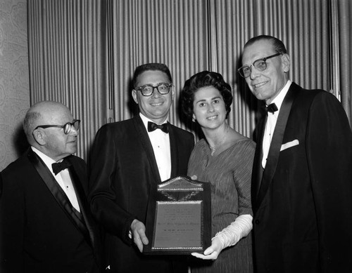 Mr. and Mrs. American Citizen of the Year award at the Cocoanut Grove nightclub