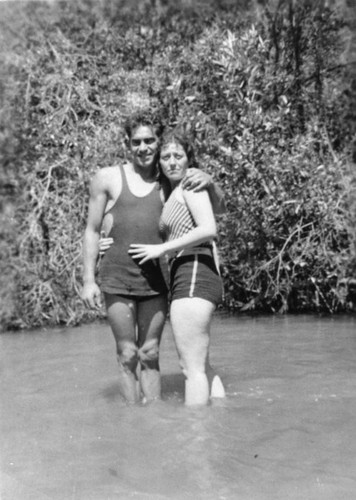 Mexican American couple at Santa Ana River