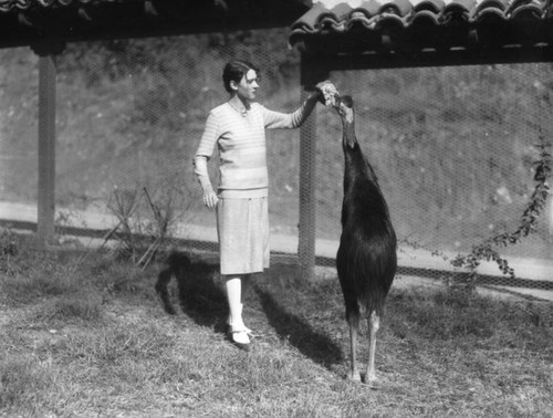 Woman with birds