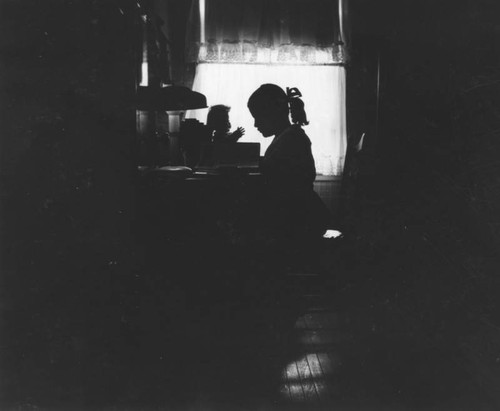 Girl at desk